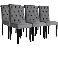 Dining Chairs 6 pcs Dark Grey Textile - Dining Chair