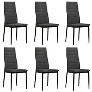 Dining chairs 6 pcs dark gray textile - Dining Chair