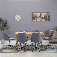 Dining Chairs 6 pcs Dark Grey Textile - Dining Chair