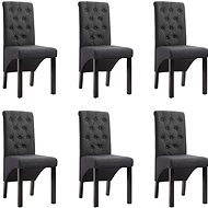 Dining Chairs 6 pcs Dark Grey Textile - Dining Chair