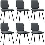 Dining chairs 6 pcs dark gray textile - Dining Chair