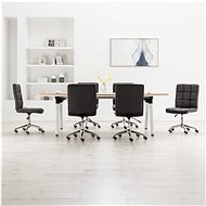 Dining chairs 6 pcs dark gray textile - Dining Chair