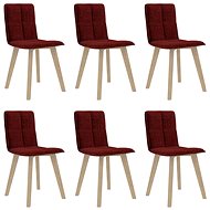 Dining chairs 6 pieces burgundy - Dining Chair