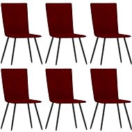 Dining chairs 6 pcs burgundy velvet - Dining Chair