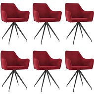 Dining chairs 6 pcs burgundy velvet - Dining Chair
