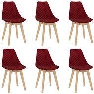 Dining chairs 6 pcs burgundy velvet - Dining Chair