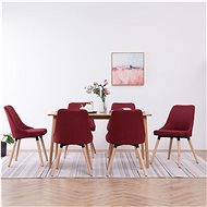 Dining Chairs 6 pcs Burgundy Textile - Dining Chair