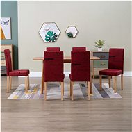 Dining chairs 6 pcs burgundy textile - Dining Chair