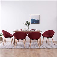 Dining Chairs 6 pcs Burgundy Textile - Dining Chair