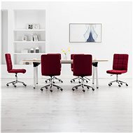 Dining chairs 6 pcs burgundy textile - Dining Chair