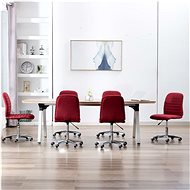 Dining chairs 6 pcs burgundy textile - Dining Chair