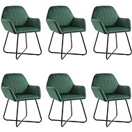 Dining Chairs 6 pcs Green Velvet - Dining Chair