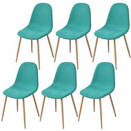 Dining chairs 6 pcs green textile - Dining Chair