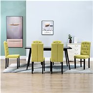 Dining chairs 6 pcs green textile - Dining Chair