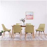 Dining chairs 6 pcs green textile - Dining Chair