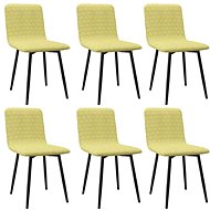 Dining chairs 6 pcs green textile - Dining Chair