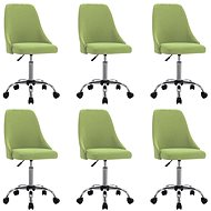 Dining chairs 6 pcs green textile - Dining Chair