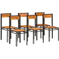 Dining chairs made of solid acacia 6 pcs with sheesham surface - Dining Chair