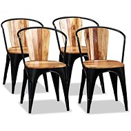 Dining Chairs made of Solid Acacia Wood 4 pcs - Dining Chair