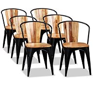 Dining Chairs made of Solid Acacia Wood 6 pcs - Dining Chair