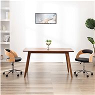Swivel dining chairs 2 pcs black bent wood and artificial leather - Dining Chair