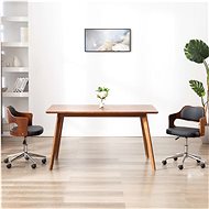 Swivel Dining Chairs 2 pcs Black Bentwood and Artificial Leather - Dining Chair