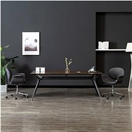 Swivel dining chairs 2 pcs gray textile - Dining Chair