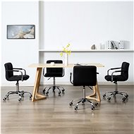 Swivel dining chairs 4 pcs black textile - Dining Chair