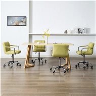 Swivel dining chairs 4 pcs green textile - Dining Chair