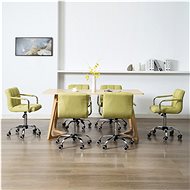 Swivel dining chairs 6 pcs green textile - Dining Chair