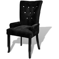 Black velvet armchair - Armchair