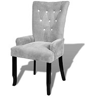 Silver velvet armchair - Armchair
