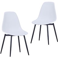 Dining chairs 2 pcs white PP - Dining Chair