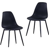 Dining chairs 2 pcs black PP - Dining Chair