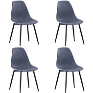 Dining chairs 4 pcs gray PP - Dining Chair