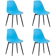 Dining chairs 4 pcs blue PP - Dining Chair
