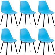 Dining chairs 6 pcs blue PP - Dining Chair