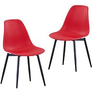 Dining chairs 2 pcs red PP - Dining Chair