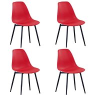 Dining chairs 6 pcs red PP - Dining Chair