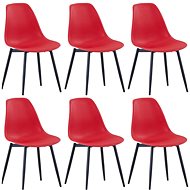 Dining chairs 6 pcs red PP - Dining Chair