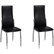 Dining chair 2 pcs black faux leather - Dining Chair