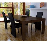 Dining chair 4 pcs black faux leather - Dining Chair