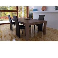 Dining chair 4 pcs dark brown faux leather - Dining Chair
