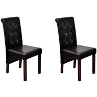 Dining chair 2 pcs brown faux leather - Dining Chair