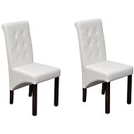 Dining chair 2 pcs white faux leather - Dining Chair