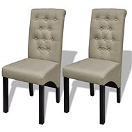 Dining chairs 2 pcs beige textile - Dining Chair