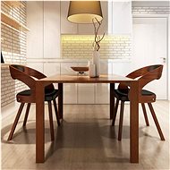 Dining chair 2 pcs brown faux leather - Dining Chair