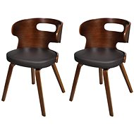 Dining chair 2 pcs brown faux leather - Dining Chair