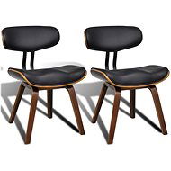 Dining chairs 2 pcs bent wood and artificial leather - Dining Chair