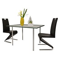 Dining chair 2 pcs black faux leather - Dining Chair